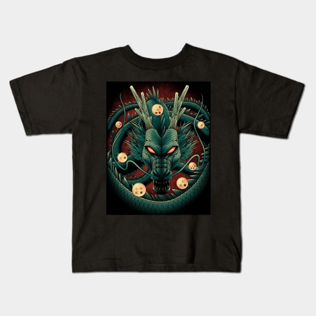 seven ball sharon dragon Kids T-Shirt by elwinhakim